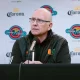 Former George Mason coach Jim Larranaga, during a Miami press conference in 2024. (screenshot via Miami Athletics)